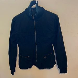 Black Canvas Jacket Size Small Unknown Brand
